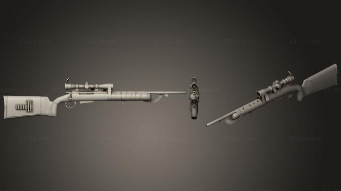 Оружие (Снайперская винтовка, WPN_0183) 3D модель для ЧПУ станка